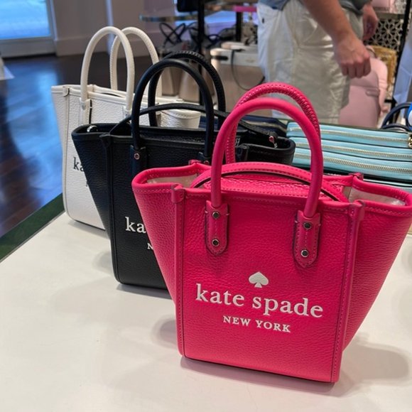 Kate Spade New York Ella Mini Tote Crossbody Pebbled Leather Parchment - Picture 16 of 16